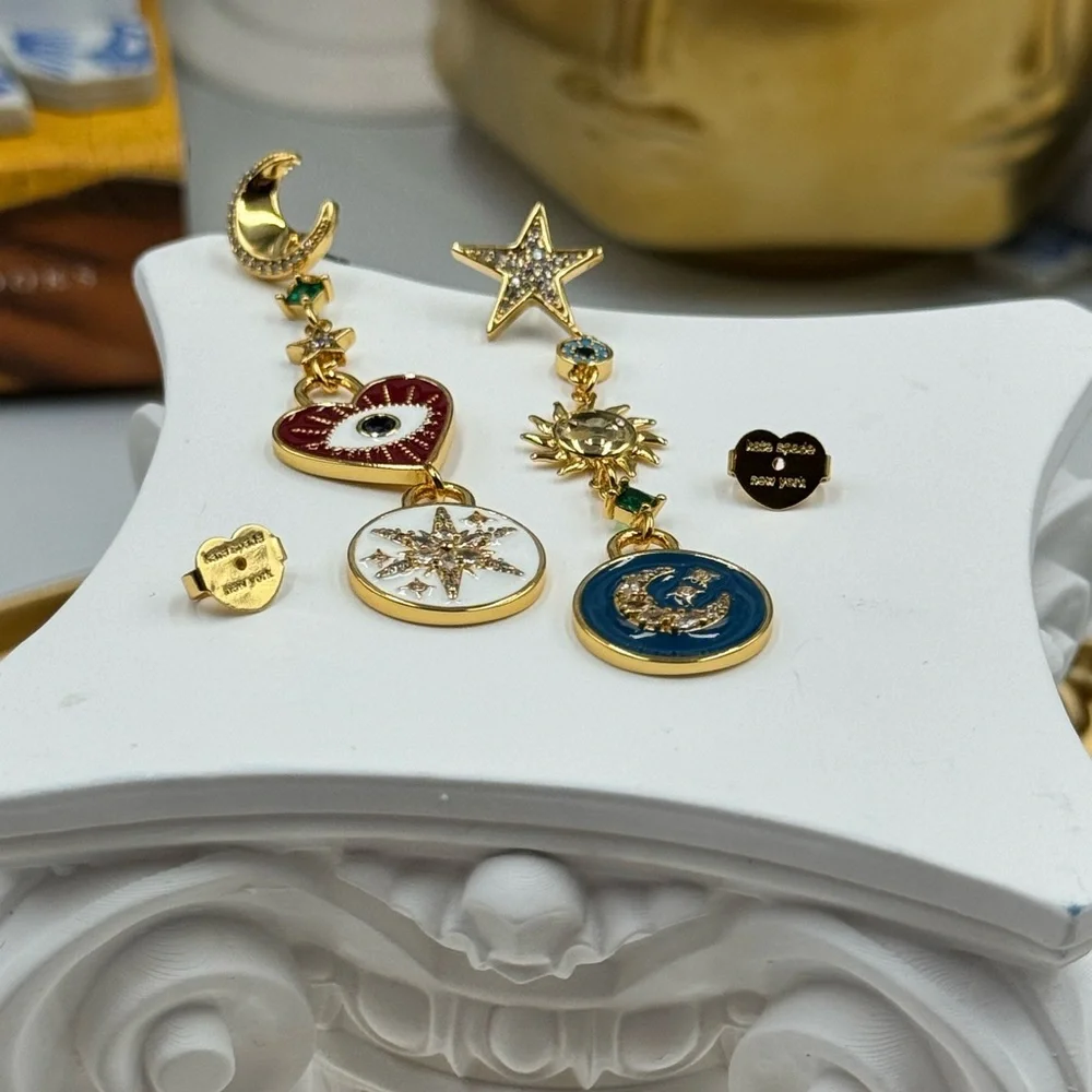 🆕 KATE SPADE 🧿 NWT Like Magic Liner Charm Earrings - Picture 6 of 16